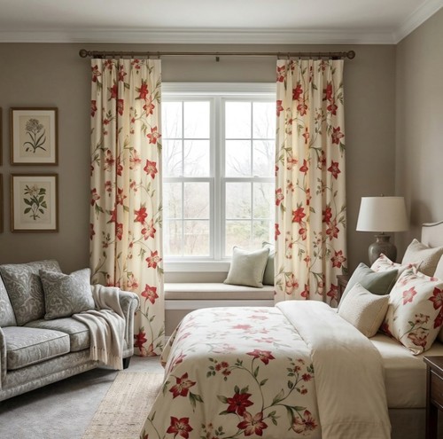 Vintage curtains fully lined - fully,