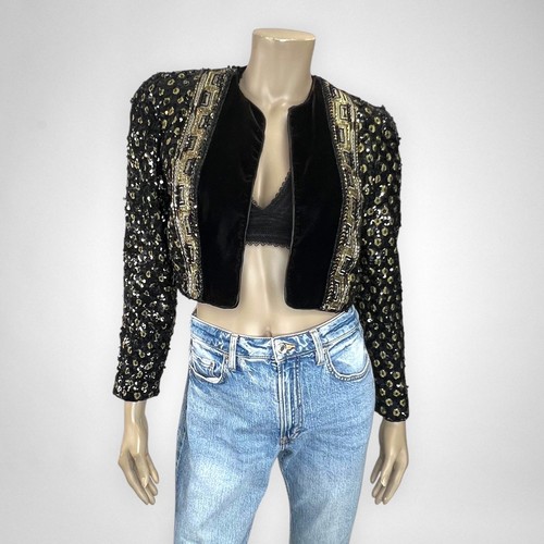 Vintage black tie sequin - vintage,