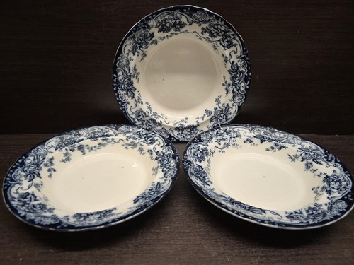 19th cent flow blue white - blue,