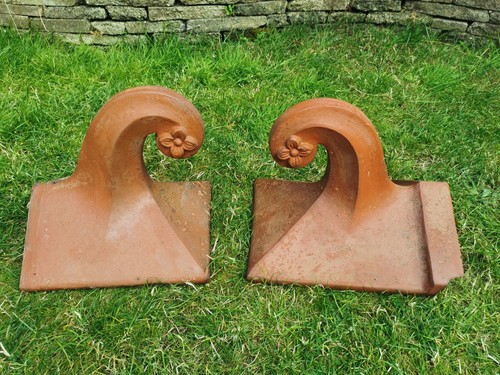 Pair edwardian terracotta - pair, of