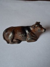2.75 Inch Long Metal Cow Figure Made In England Vintage