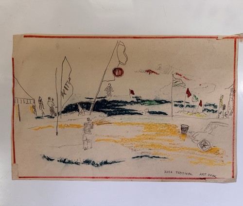 Original drawing kite - kite, festival