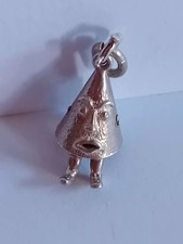 Vintage Novelty Sterling Silver Articulated Classroom  Dunce Hat Charm  2.7g
