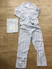 Pale Blue and White ladies 100% cotton Pyjamas Boux Avenue Size 10