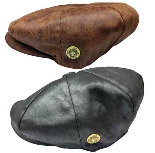 Mens leather newsboy cap 8 - newsboy,