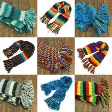 Hand Knitted Wool Scarf Woolly