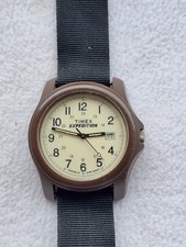Timex Expedition Camper Indiglo Men's Quartz Watch W/ Date - Brown -Canvas Strap