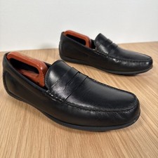 Hotter Mayfair Mens UK 11 Leather Loafers Mocassin Slip On Shoes Driving Penny