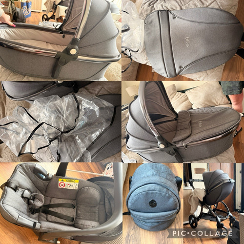 Egg grey pushchair carrycot - egg,