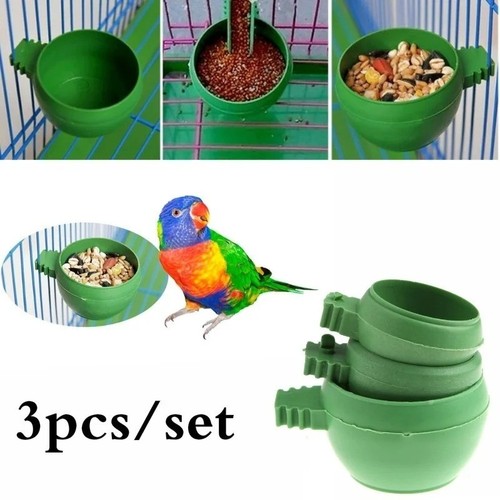 3pcs green plastic parrot - green, food