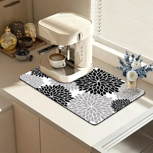 Floral coffee bar mat - floral,