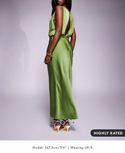 Asos design green satin - asos,