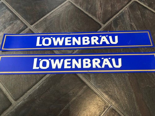 Lowenbrau vintage shelf strips - lowenbrau,