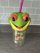 Rainforest Cafe FROG Souvenir Cup with Straw and Sweets compartment