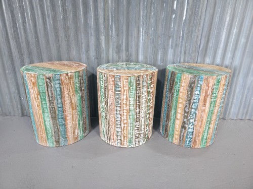 Vintage reclaimed round wooden - reclaimed,