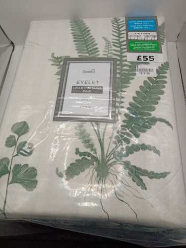 Dunelmn eyelet lined curtains