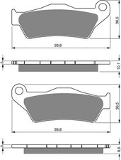 Brake Disc Pads Rear R/H Goldfren for 2010 BMW K 1600 GTL
