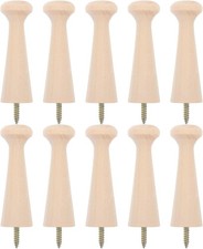 10PCS Wooden Shaker Peg Hooks