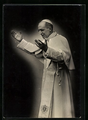 Postcard portrait pope - postcard, pius
