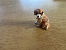 Vintage Small St Bernard Sitting Down