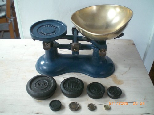 Victor blue kitchen - blue, scales