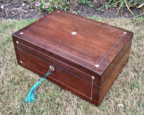 Antique victorian rosewood box - antique,