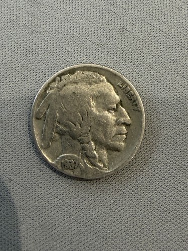 1937 buffalo nickel five cents - nickel,