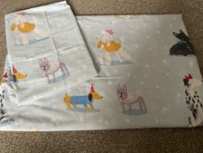 Dunelm Assorted Dog Pattern Single Duvet Cover With One Pillowcase