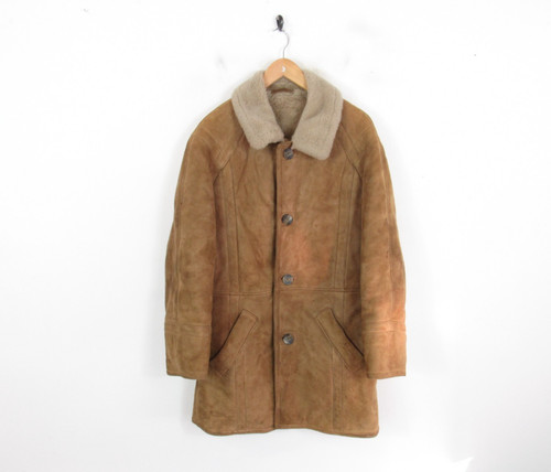 Real sheepskin brown shearling - real,