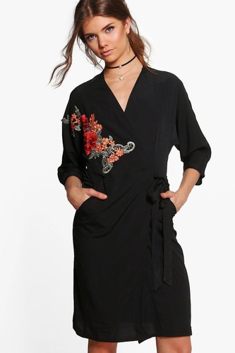 Boohoo lara black flower - boohoo,