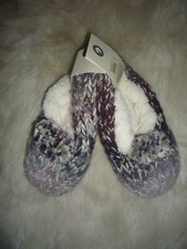 Fat Face Multi Knit Ballerina Cosy Socks Slippers BNWT Purple