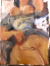 French Cubism Boudoir Oil