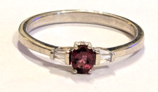 Gemporia Sterling silver, Imperial Garnet & white topaz size S/T