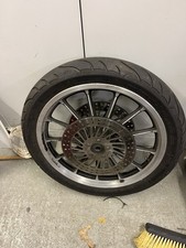 Harley Davidson 19” mag front wheel Sportster / Dyna with discs & excellent tyre
