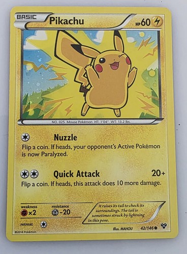 Pokémon pikachu card movie - pikachu, xy