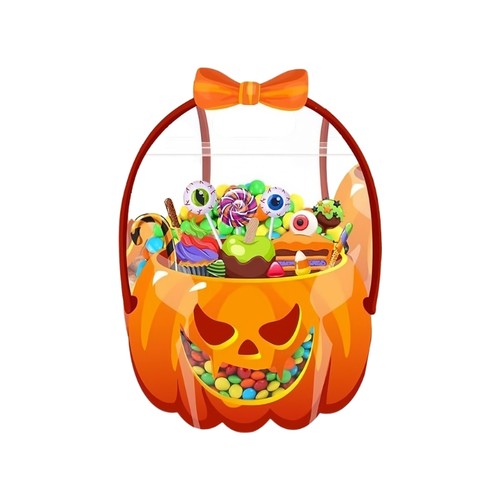 Halloween pumpkin candy - halloween, basket