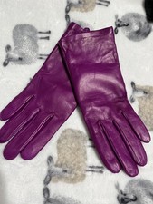 Ladies Autograph Leather Gloves Size Small Magenta