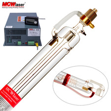 MCWlaser 80W CO2 Laser Tube 125cm Acutal 80-100W For CO2 Laser Engraver+80W PSU