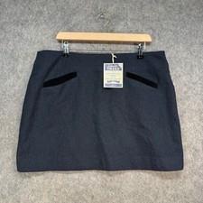 Joules Mini Skirt Womens Size UK 16 Navy Blue Carole Wool Festival Boho Classic