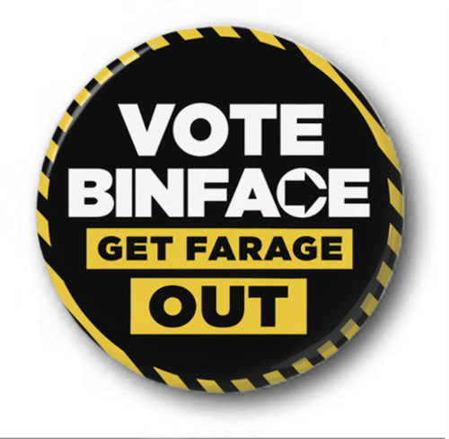 Vote binface get - farage,
