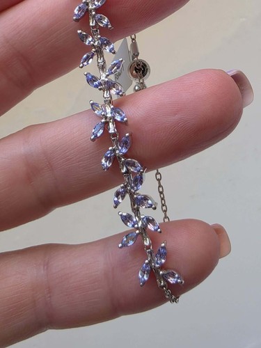 925 silver tanzanite slider - tanzanite,