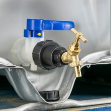 ibc s60x6 (2") swivel water  tank outlet extender with heavy duty brass bib tap