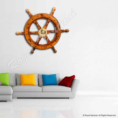 Wooden pirate ship wheel home - ship,