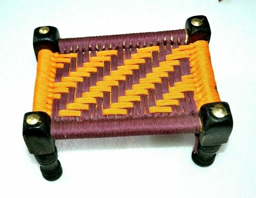 Decorative wooden charpai jute - wooden,