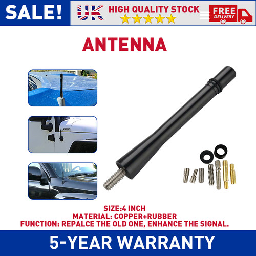 Short black antenna aerial - 4",