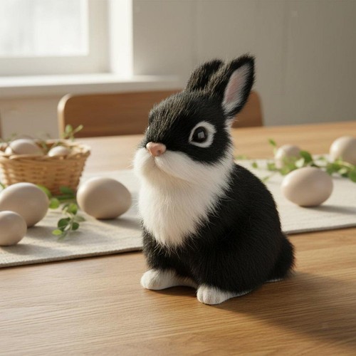 Realistic rabbit plush doll - realistic,