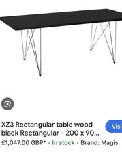 £80 OBO. Dining Table, Black, 200 x 90cm - Magis RRP £1,047