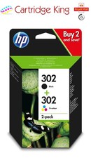 Original HP 302 2-Pack Black/Tri-colour Original Ink Combo Pack X4D37AE for Offi