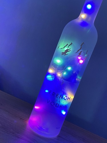 Decorative glass light - light, up