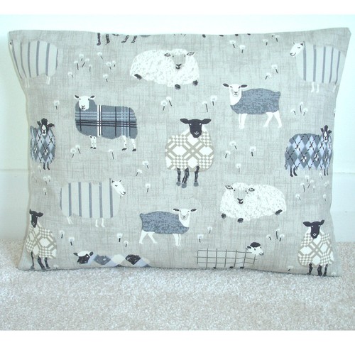 Sheep cushion cover grey baa - cushion,